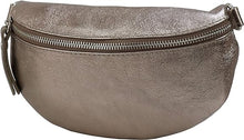 Charger l'image dans la galerie, Sac Banane Femmme en Cuir Format Classique Porté Ceinture et Poitrine Idéal Sport et Voyage Bronze Irisé-Matéra