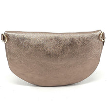 Charger l'image dans la galerie, Sac Banane Femmme en Cuir Format Moyen Porté Ceinture et Poitrine Idéal Sport et Voyage Bronze Irisé Taille M-Matéra