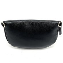 Charger l'image dans la galerie, Sac Banane Femme XL en Cuir Noir Irisé - Grand Format, Polyvalent pour Sport et Voyage