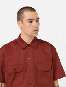 Chemise Dickies Work Shirt Homme Brique à Manches Courtes - Style Décontracté et Robuste