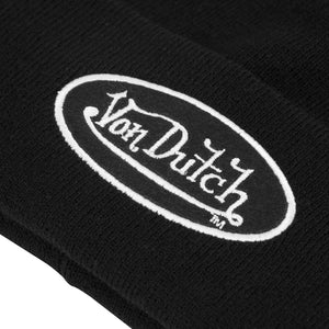 Bonnet Von Dutch Patch - Style Urbain et Confort en Acrylique Noir