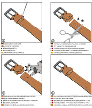 Charger l'image dans la galerie, Ceinture Homme en Cuir Véritable Noir 3,5 cm - Élégance et Durabilité CTR2012