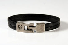 Charger l&#39;image dans la galerie, Bracelet Mixte Punto Ar 69 en Cuir Plat - Style Élégant en Noir, Brun et Rouge

