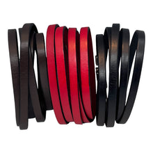 Charger l'image dans la galerie, Bracelet Mixte Cuir Plat Punto Ar 75 - Style Unique en Cuir Argentin, Espagnol et Italien