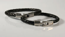 Charger l'image dans la galerie, BRACELET HOMME CUIR PUNTO AR ABASTO 61 - Tresse Élégante en Cuir Noir et Brun