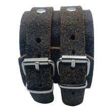 Charger l'image dans la galerie, Bracelet de Force en Cuir Véritable Double Lanières Marron Aspect Vielli - AMARANTE, Style et Robustesse