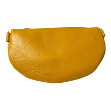 Charger l'image dans la galerie, Sac Banane En Cuir Grainé Homme et Femmme Format Classique Porté Ceinture et Poitrine Idéal Sport et Voyage Matéra-Jaune
