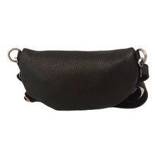 Charger l'image dans la galerie, Sac Banane En Cuir Grainé Homme et Femmme Format Classique Porté Ceinture et Poitrine Idéal Sport et Voyage Matéra-Noir