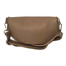 Charger l'image dans la galerie, Sac Banane En Cuir Grainé Homme et Femmme Format Classique Porté Ceinture et Poitrine Idéal Sport et Voyage Matéra-Taupe