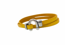 Charger l'image dans la galerie, Bracelet Femme Cuir Plat Double Tours avec Fermoir Plaqué Argent - Beja, Style Élégant et Moderne