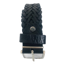 Charger l'image dans la galerie, Ceinture Homme Cuir Véritable Tressé Largeur 3,5 cm Noir - Élégance et Durabilité - CTR2005