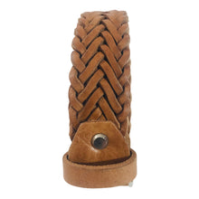 Charger l'image dans la galerie, Ceinture Homme en Cuir Véritable Tressé - Marron Clair, Camel - Élégance et Durabilité - CTR2006