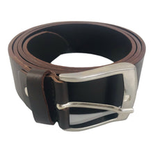 Charger l'image dans la galerie, Ceinture Homme Cuir Véritable Marron Foncé Taille Ajustable Largeur 4 cm - Élégance et Confort CTR2007