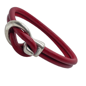 Bracelet Unisexe Cuir Rond Punto Ar Luz - Élégance et Style en Noir, Brun, et Rouge