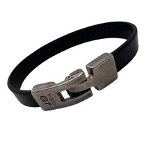 Charger l'image dans la galerie, Bracelet Mixte Punto Ar 20 en Cuir Plat - Style Élégant en Noir, Brun, et Rouge