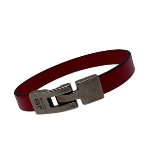 Bracelet Mixte Punto Ar 20 en Cuir Plat - Style Élégant en Noir, Brun, et Rouge