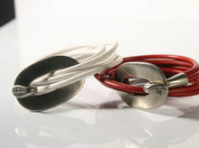 Charger l'image dans la galerie, BRACELET HOMME CUIR PUNTO AR OVALE 19 - Élégance et Style en Noir, Brun, ou Rouge