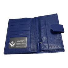 Charger l'image dans la galerie, Portefeuille en Cuir de Vachette Bleu ZEVENTO-2125 - Élégance et Sécurité avec RFID