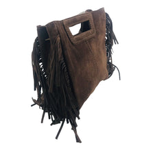 Charger l'image dans la galerie, Sac Alba Chocolat-Bandoulière en Croûte de Cuir - Élégance Italienne