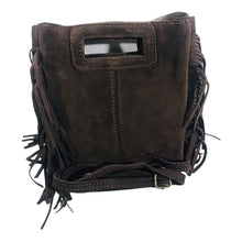 Charger l'image dans la galerie, Sac Alba Chocolat-Bandoulière en Croûte de Cuir - Élégance Italienne