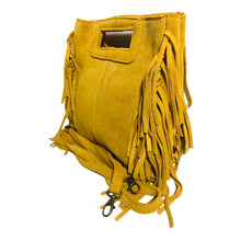 Charger l'image dans la galerie, Sac Alba Jaune- Bandoulière en Croûte de Cuir - Lumière d'Italie