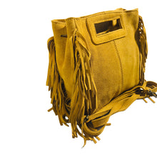 Charger l'image dans la galerie, Sac Alba Jaune- Bandoulière en Croûte de Cuir - Lumière d'Italie