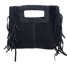 Charger l'image dans la galerie, Sac Alba Noir - Élégance et Versatilité en Croûte de Cuir