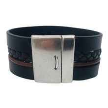 Charger l'image dans la galerie, Bracelet Manchette en Cuir Multi-Lanières - Élégance Unisexe pour Toutes Occasions