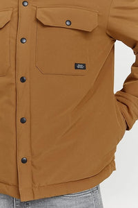 Surchemise Homme Manches Longues Camel, Col Club - Style 20714381/171327