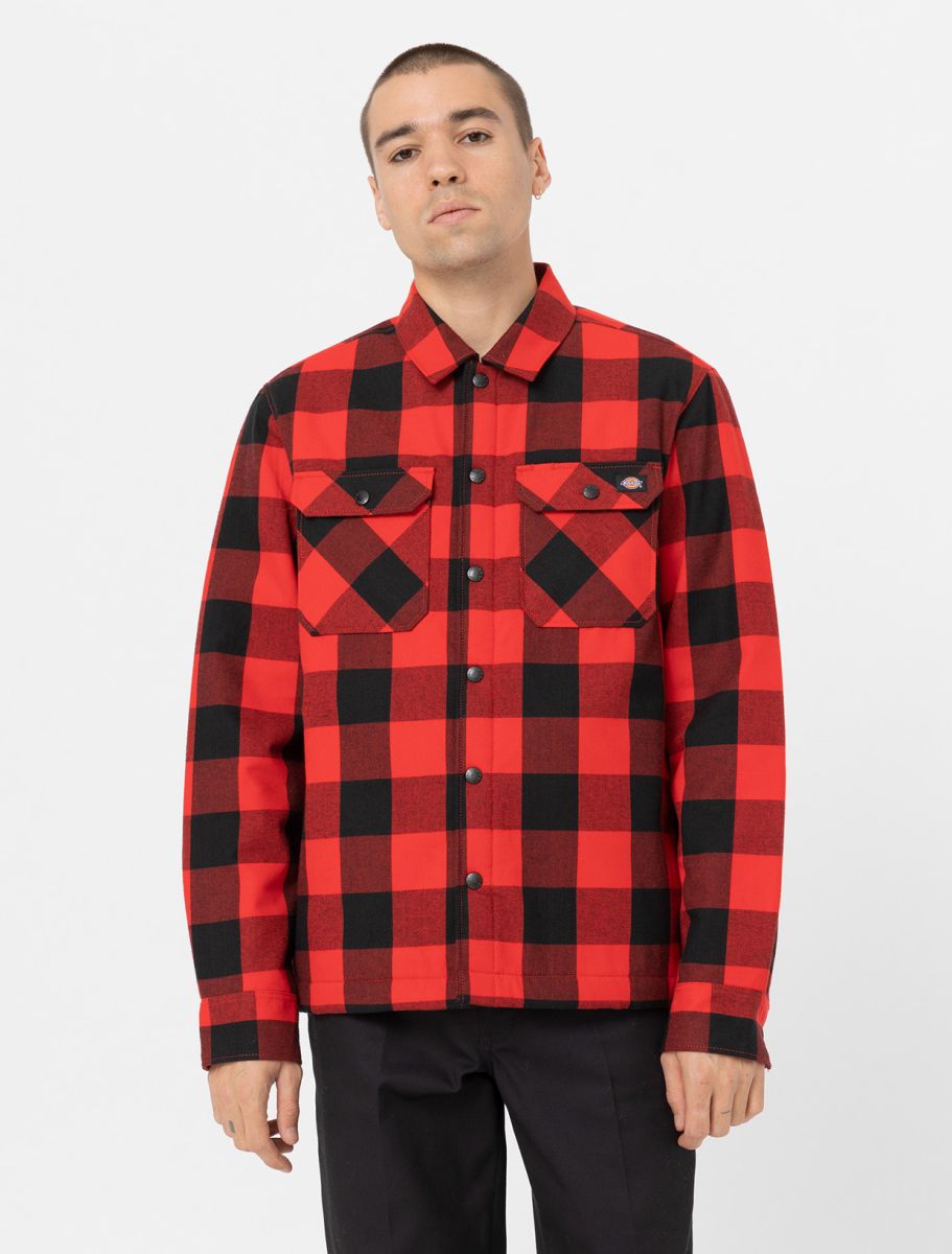 Chemise Homme Dickies Sacramento Doublée Sherpa Lined Rouge - Confort et Style pour Toutes Saisons