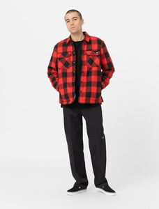 Chemise Homme Dickies Sacramento Doublée Sherpa Lined Rouge - Confort et Style pour Toutes Saisons