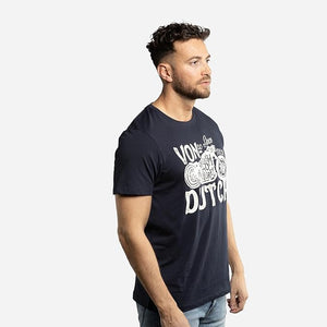 Tee Shirt Homme Von Dutch Col Rond Manches Courtes LOGO 3-NV-Bleu Marine