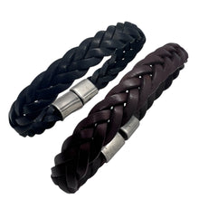 Charger l&#39;image dans la galerie, Bracelet Homme Cuir Tressé Punto Ar  06
