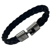 Charger l&#39;image dans la galerie, Bracelet Homme Cuir Tressé Punto Ar 06 - Élégance et Robustesse
