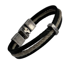 Charger l&#39;image dans la galerie, Bracelet Homme et Femme Cuir et Chanvre Punto Ar 115
