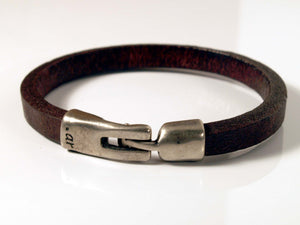 Bracelet Homme Cuir Punto AR Lumumba - Élégance Masculine en Noir et Brun