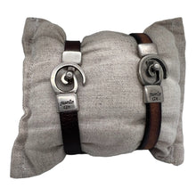 Charger l&#39;image dans la galerie, Bracelet Homme et Femme Cuir Plat Punto Ar 31
