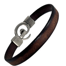 Charger l&#39;image dans la galerie, Bracelet Homme et Femme Cuir Plat Punto Ar 31
