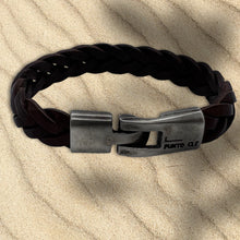 Charger l&#39;image dans la galerie, Bracelet Homme Cuir Tressé Punto Ar 44
