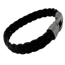 Charger l&#39;image dans la galerie, Bracelet Homme Cuir Tressé Punto Ar 44
