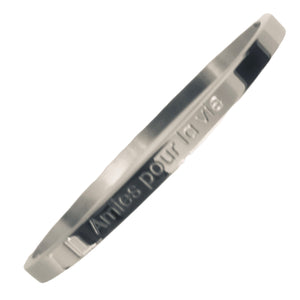 BRACELET MESSAGE  argenté "Amies pour la vie"