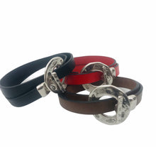 Charger l&#39;image dans la galerie, Bracelet Femme Cuir Plat 10 mm Double Tours-Braga
