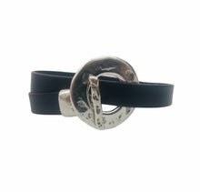 Charger l&#39;image dans la galerie, Bracelet Femme Cuir Plat 10 mm Double Tours-Braga
