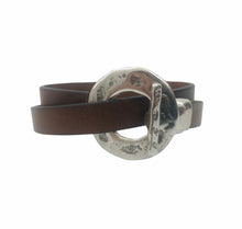 Charger l&#39;image dans la galerie, Bracelet Femme Cuir Plat 10 mm Double Tours-Braga
