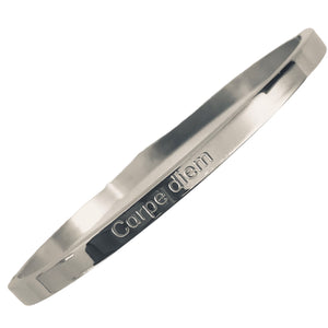 BRACELET MESSAGE argenté  " carpe diem"