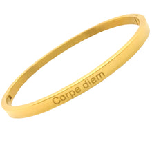 Charger l&#39;image dans la galerie, BRACELET MESSAGE doré  &quot; Carpe diem&quot;
