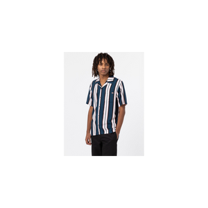 Chemise Homme Dickies Manches Courtes Lynnwood Air Force Rayée Bleu