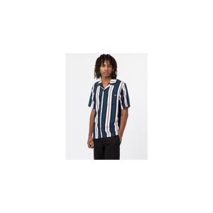 Chemise Homme Dickies Lynnwood Air Force - Manches Courtes Rayées Bleu, Confort et Style