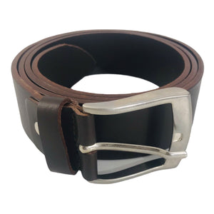 Ceinture Homme Cuir Véritable Marron Foncé Taille Ajustable Largeur 4 cm - Élégance et Confort CTR2007