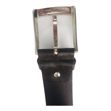 Charger l&#39;image dans la galerie, Ceinture Homme Cuir Véritable Marron Foncé Taille Ajustable Largeur 4 cm - Élégance et Confort CTR2007
